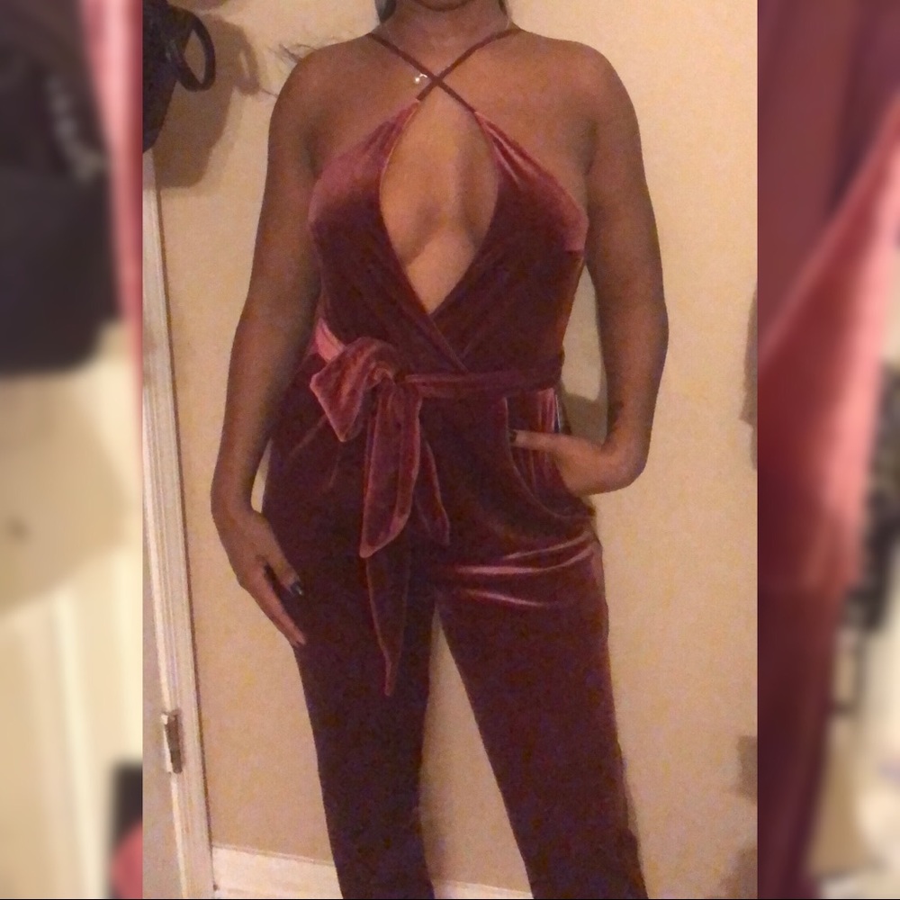 Red Velvet Jumpsuit |  Valentine’s Day
